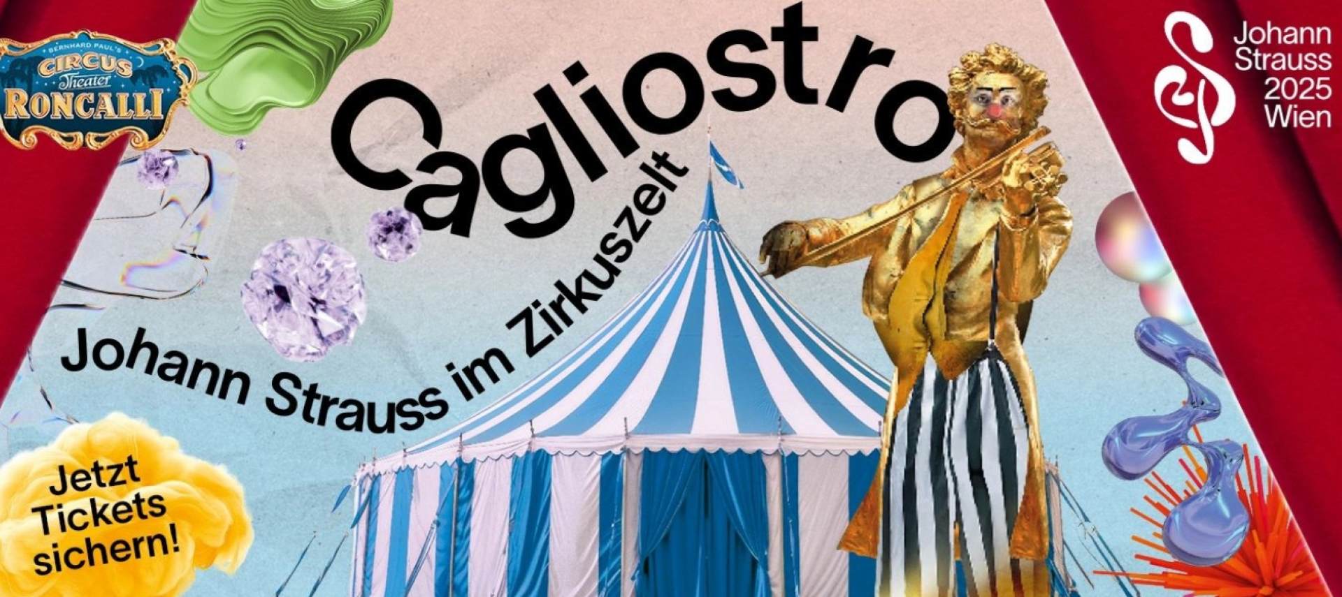 Cagliostro, Johann Strauss sub cortul de circ